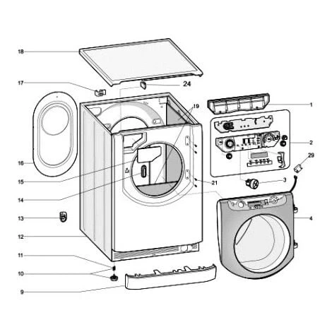 ARISTON THERMO HUBLOT COMPLET AQXGD169HEU REP4 POUR LAVE LINGE ARISTON - C00268023 3 ARISTON THERMO HUBLOT COMPLET AQXGD169HEU REP4 POUR LAVE LINGE ARISTON - C00268023
