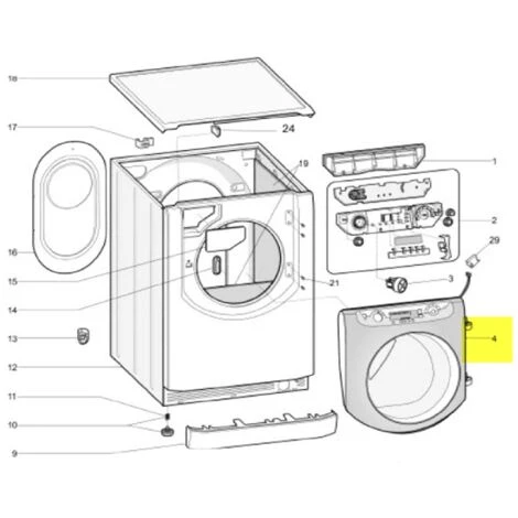 ARISTON THERMO HUBLOT COMPLET AQXGD149S(EX) POUR LAVE LINGE ARISTON - C00270075 3 ARISTON THERMO HUBLOT COMPLET AQXGD149S(EX) POUR LAVE LINGE ARISTON - C00270075