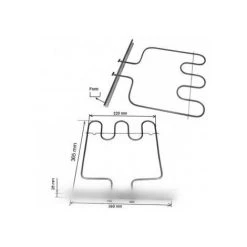 ARISTON THERMO RESISTANCE SOLE 1000W 230V L350x310MM POUR FOUR ARISTON