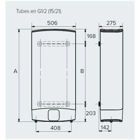 ARISTON THERMO Chauffe Eau électrique Plat VELIS EVO 80 Litres Ariston 4 ARISTON THERMO Chauffe Eau électrique Plat VELIS EVO 80 Litres Ariston – Image 2