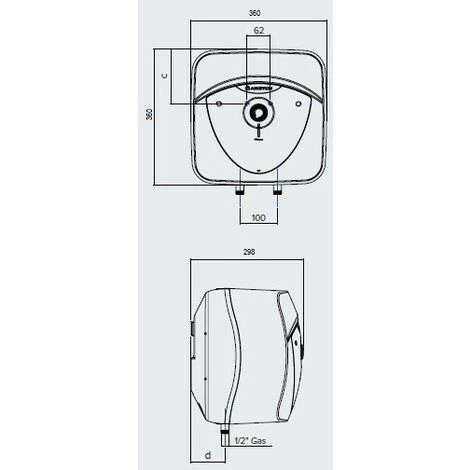 ARISTON THERMO Chauffe-eau électrique Mural à Accumulation Ariston ANDRIS RS10/3 Réservoir à Débordement | Blanc 5 ARISTON THERMO Chauffe-eau électrique Mural à Accumulation Ariston ANDRIS RS10/3 Réservoir à Débordement | Blanc – Image 3