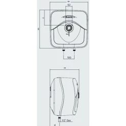 ARISTON THERMO Chauffe-eau électrique Mural à Accumulation Ariston ANDRIS RS 15/3 Réservoir à Débordement | Blanc -ARISTON THERMO Soldes 32306641 3