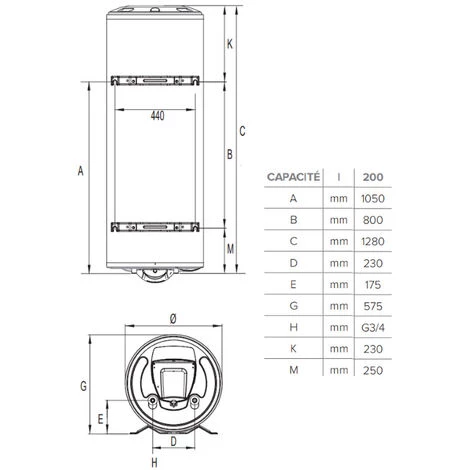 ARISTON THERMO Ariston Sageo Chauffe-eau électrique Vertical 56x128cm, Capacité 200L, Blanc + Groupe De Sécurité Raccordement Femelle Ø 3/4” 5 ARISTON THERMO Ariston Sageo Chauffe-eau électrique Vertical 56x128cm, Capacité 200L, Blanc + Groupe De Sécurité Raccordement Femelle Ø 3/4” – Image 3